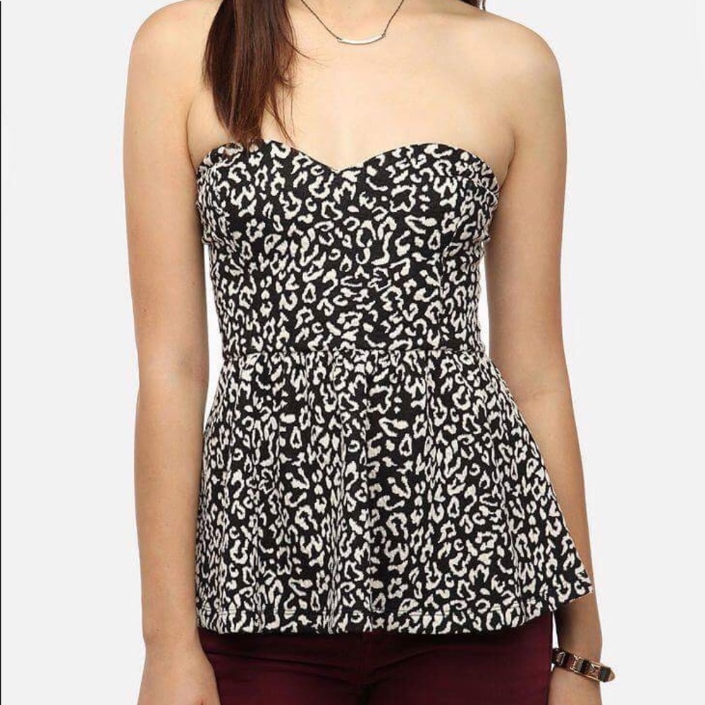 Urban Outfitters, Pins & Needles Strapless Peplum